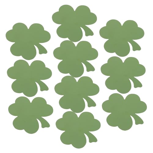 Beaupretty Delikate Dreiblättrige Kleeblatt Papierausschnitte Grasgrün mit Selbstklebenden Punkten Vielseitige Dekoration für Patricks Day Party Fotorequisiten und Innendekoration von Beaupretty
