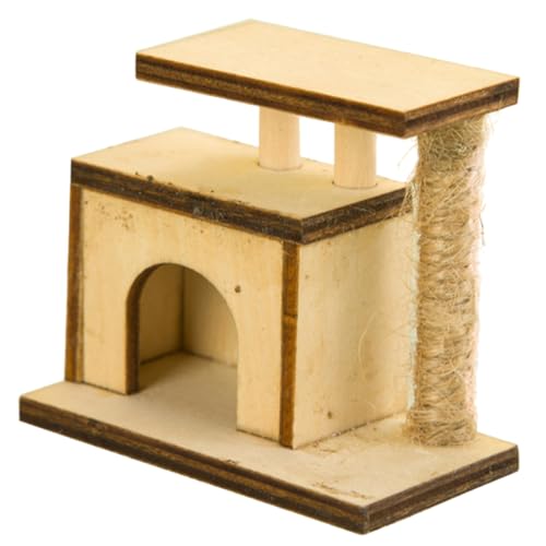 Beaupretty Delikater Miniatur kratzbaum Holz Mini Katzenmöbel Dekorative Miniatur Haustierhaus Zubehör für Puppenhaus und Mikro szenerie Gestaltung Beaupretty Delikater Miniatur kratzbaum Holz Mini Katzenmöbel Dekorative Miniatur Haustierhaus Zubehör für Puppenhaus und Mikro szenerie Gestaltung von Beaupretty