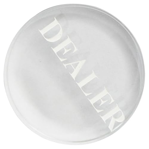 Beaupretty Delikater Poker Dealer Button aus Kristall Kompakt und Professionell mit Weißer Gravur für Turniere und Unterwegs Praktisches Poker zubehör für Spieler und Freizeitspiel von Beaupretty