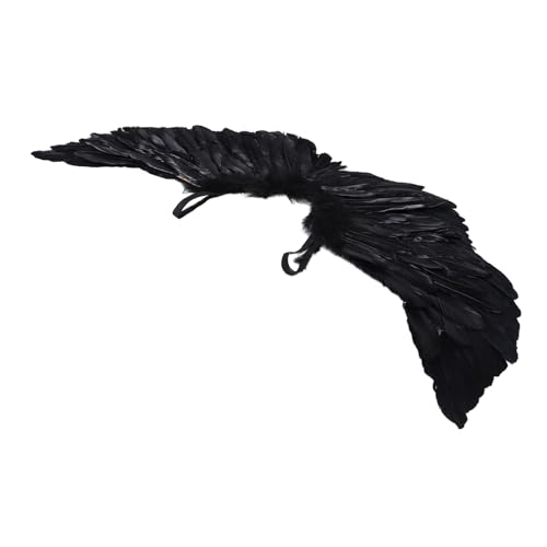 Beaupretty Die Flügel Des Teufel Flügel Cosplay Kostüm Halloween -outfits Engel Cosplay Flügel Prop Geburtstagsdekorationsflügel Engel Kostüm Zubehör Gänsefedern Black von Beaupretty