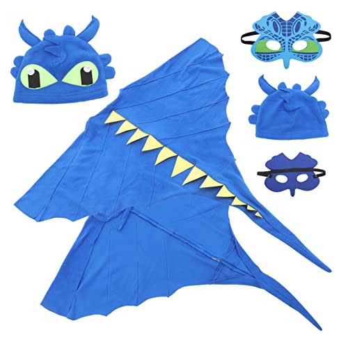 Beaupretty Dinosaurier Kostüm mit Cape Hut und Maske Buntes Cosplay Halloween Kostüm für Mädchen und Jungen Verkleidungsset für Karneval Performance und Rollenspiele Altersgerecht Jahre von Beaupretty