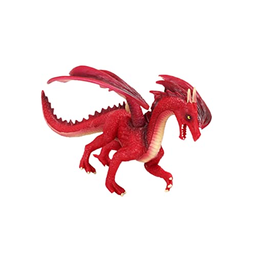 Beaupretty Dinosaurier Modellfigur Realistische Dinosaurier Dekoration für Kinderzimmer Roter Stein Drache aus Sicherem Material als oder Fotodekoration von Beaupretty