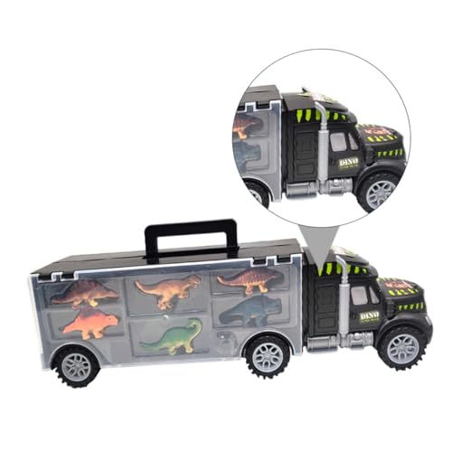Beaupretty Dinosaurier Transport LKW mit Dinosaurier Figuren Abnehmbarer Anhänger Robustes Fahrzeug für Kreatives und Sammeln von Beaupretty