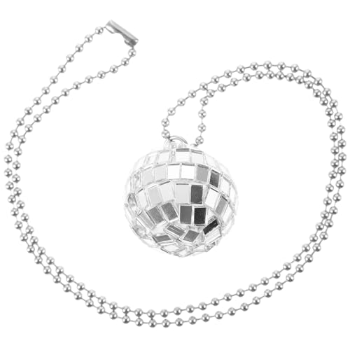 Beaupretty Disco Ball Halskette Stylische Partydekoration Ergänzung für Disco Events Nachtclubs und Freizeit aus Langlebigem Material Gefertigt für Auffällige Looks Gelegenheit von Beaupretty