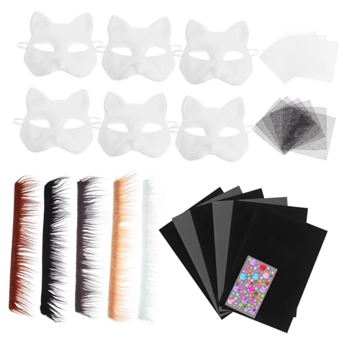 Beaupretty Diy Katzenmaske Set Unbemalte Tiermaske zum Basteln Kreative Masken für Karneval Cosplay und Maskerade für Fördert Kreativität und Feinmotorik Beaupretty Diy Katzenmaske Set Unbemalte Tiermaske zum Basteln Kreative Masken für Karneval Cosplay und Maskerade für Fördert Kreativität und Feinmotorik von Beaupretty