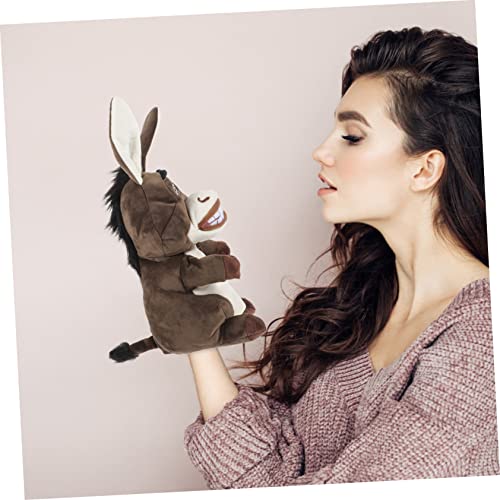 Beaupretty Donkey Hand Puppet aus Weichem Plüsch Kleines Stofftier für Interaktives Eltern Junge Mädchen Rollenspiel Farbenfroher Handpuppen Donkey für Fantasievolles Geschichtenerzählen von Beaupretty
