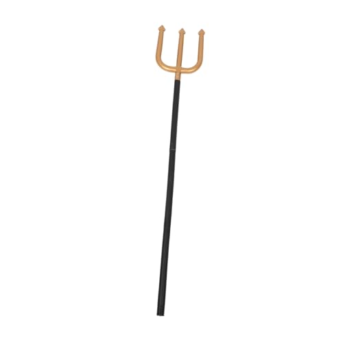 Beaupretty Dreizack aus Kunststoff -Dreizack Dreizack-Kostüm-Requisite Heugabel Pitchgabel-Stütze Heugabel Halloween gefälschte Heugabel Plastik Golden Zufällige Farbe von Beaupretty