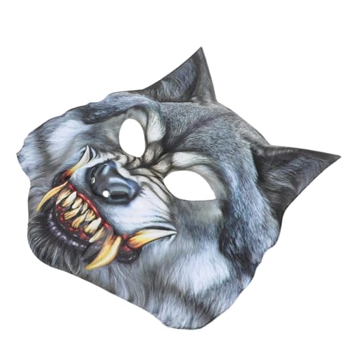 Beaupretty Einstellbare EVA Wolf Maske Halbgesichtige Tiermaske Leicht und Atmungsaktiv Für Halloween Karneval Maskerade Party Cosplay Erwachsene Beaupretty Einstellbare EVA Wolf Maske Halbgesichtige Tiermaske Leicht und Atmungsaktiv Für Halloween Karneval Maskerade Party Cosplay Erwachsene von Beaupretty