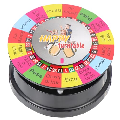 Beaupretty Elektrischer Trinkspiel Drehteller Partyspiel für Erwachsene Ktv Bar Batteriebetrieben Unterhaltsames Spielgerät für Heim und Barpartys Einfache Handhabung für Freundestreffen von Beaupretty