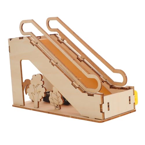 Beaupretty Elektrisches Holzpuzzle Modellbau Set mit DIY Fahrtreppe Stem Lernspielzeug aus Natürlichem Holz Fördert Logisches Motorik und Technikinteresse für Geburtstagsgeschenk von Beaupretty