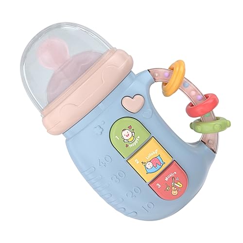 Beaupretty Elektronisches Babyfläschchen mit Musik und Bunten Lichtern Neugeborenen Greifling Rassel und Fördert Hand Augen Koordination Geeignet für Ab Geburt von Beaupretty