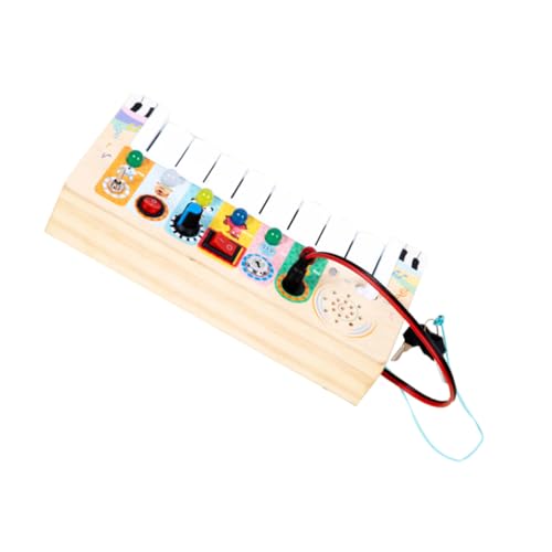 Beaupretty Elektronisches Kinderklavier LED Holzspielzeug Tragbar Fördert Hand Auge Koordination und Musikinteresse für Kleinkinder und Vorschulkinder von Beaupretty