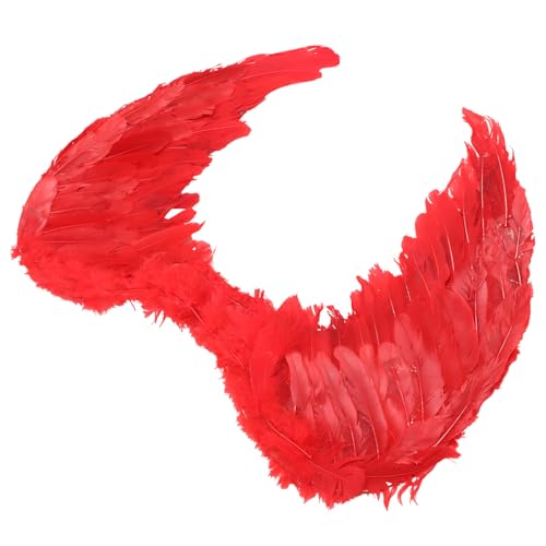 Beaupretty Engelsflügel Mädchen Rote Federflügel Cosplay Flügel mit Elastischem Band für Bühnenauftritte Karneval Fasching Party Accessoire Beaupretty Engelsflügel Mädchen Rote Federflügel Cosplay Flügel mit Elastischem Band für Bühnenauftritte Karneval Fasching Party Accessoire von Beaupretty