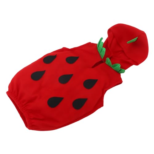 Beaupretty Erdbeer Simulationsanzug Erdbeeren Halloween Kostüme Obst Verkleidung Neuheitskostüm Mädchen Erdbeer Outfit Mädchen Erdbeer Print Kleid Polyester Rot von Beaupretty