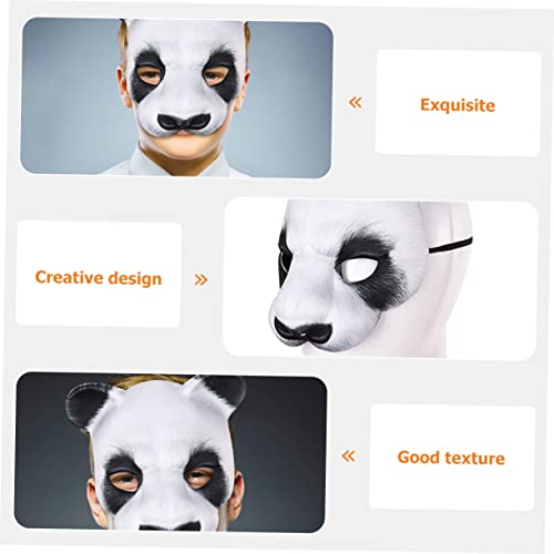 Beaupretty Eva Panda Maske Halloween Tierkostüm Cosplay Accessoire Weißer Panda für Erwachsene Gruselige Partydekoration Langlebig Sicher von Beaupretty
