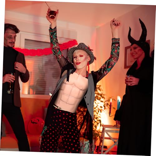 Beaupretty Fake Realistic Male Chest Bauchmuskeln für Halloween Cosplay Leichtes Vielseitiges Kostümzubehör mit Detaillierter Muskulatur für Events Partys von Beaupretty