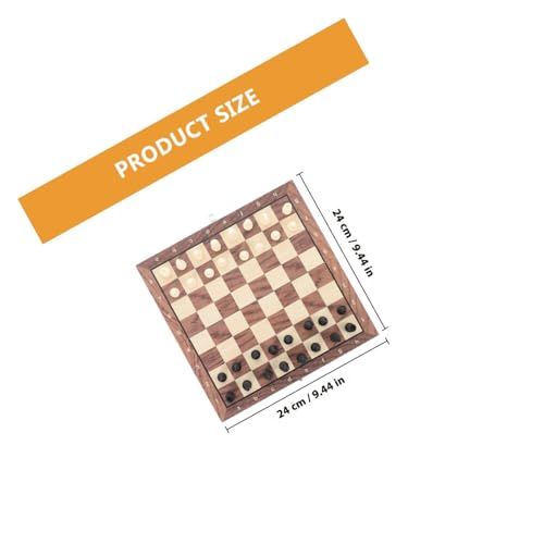 Beaupretty Faltbares Holz schachspiel Schachbrett Stabiles Sicheres Design für Jungen Mädchen Familien Freizeit und Reise Geeignet von Beaupretty