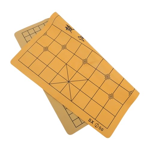 Beaupretty Faltbares Schachbrett aus Hochwertigem Leder und Filz Doppelseitig Bedrucktes Chinesisches Schach Go spielbrett Tragbar Robust und Leicht zu Verstauen für Zufällige Farbe von Beaupretty
