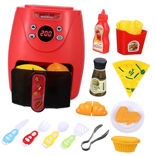 Beaupretty Farbenfrohe Heißluftfritteuse mit Farbwechselndem Essen Digitalem Display und Knopfkontrolle Robustem Abs Material Küchen Spielset Kreativität und Gesunder von Beaupretty