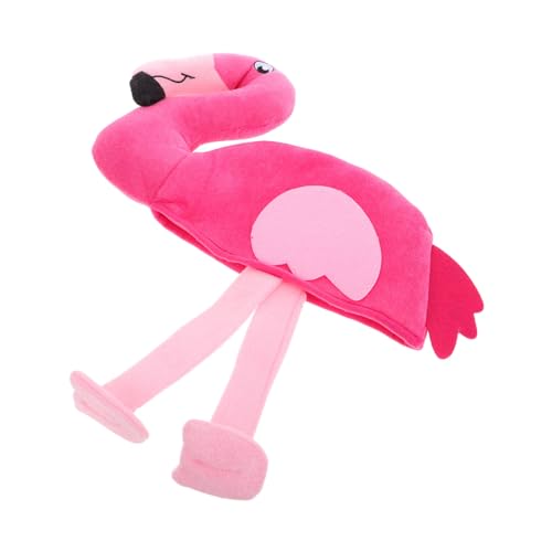 Beaupretty Flamingo Hut für Erwachsene Plüsch Tierkostüm Mütze für Valentinstag Karneval und Themenpartys Passform für Kopfgrößen und Romantisch für Rollenspiele von Beaupretty