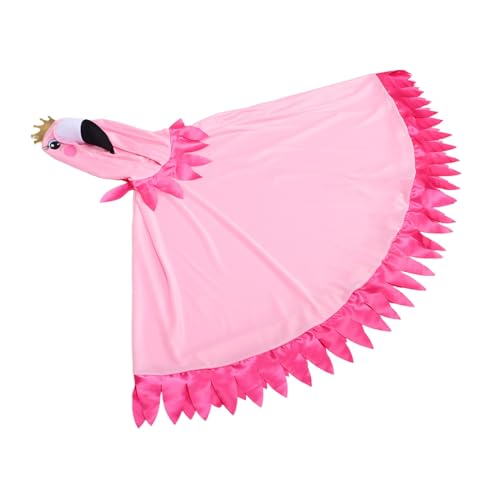 Beaupretty Flamingo -Leistungskostüm Flamingo-Kostüm für Damen Flamingo Kostümzubehör Maskenkostüme für Frauen Flamingo Kostüm für Erwachsene Weihnachtskostümumhang Tuch Rosy von Beaupretty