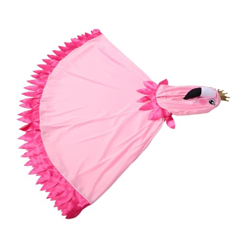 Beaupretty Flamingo -Leistungskostüm Flamingo Kostüm für Erwachsene Flamingo-Kostüm Flamingo Kostümzubehör Unisex-Halloween-Umhang Maskenkostüme für Frauen Tuch Rosy von Beaupretty