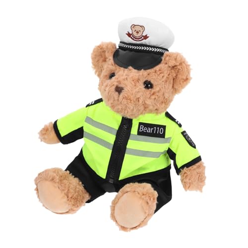 Beaupretty Fluffy Polizeibär Kuscheltier Plüschspielzeug mit Grünem Uniform Outfit Weiches Kleines Stofftier für Jungen Mädchen zum Geburtstag und Abschlussfeier Sitzend Beaupretty Fluffy Polizeibär Kuscheltier Plüschspielzeug mit Grünem Uniform Outfit Weiches Kleines Stofftier für Jungen Mädchen zum Geburtstag und Abschlussfeier Sitzend von Beaupretty