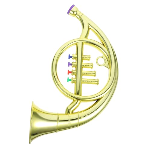 Beaupretty French Horn Farbenfrohes Blasinstrument Sichere und Entwicklungs Horn Nachbildung für Junge Mädchen Geburtstagsgeschenk Langlebig und Kompakt von Beaupretty