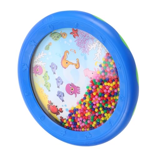 Beaupretty Fröhliche Handtrommel mit Authentischem Meereswellenklang Kindersicheres Orff Instrument für Musikalische Früherziehung Farbenfrohes Design Fördert Kreativität und Kognitive von Beaupretty