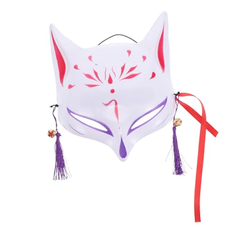 Beaupretty Fuchs-Dämonenmaske Tiergesichtsmaske Maskerade Gesichtsmaske Fuchs-Cosplay-Maske Halloween-Fuchs-Halbmaske Fuchs-Kostümzubehör Halloween-Cosplay-Maske Plastik von Beaupretty