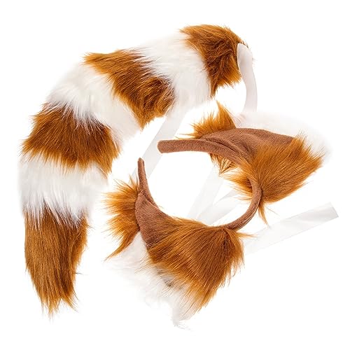 Beaupretty Fuchs Kostüm Teilig Flauschiges Fox Headband mit Cosplay Tierohren Haarband für Halloween Party Rollenspiel von Beaupretty