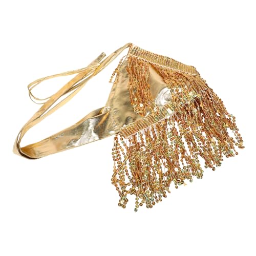 Beaupretty Funkelndes Glitzer-pailletten-neckholder-top Mit Quastenfransen Für Tanz- Und Halloween-kostüme, Performance-outfits von Beaupretty