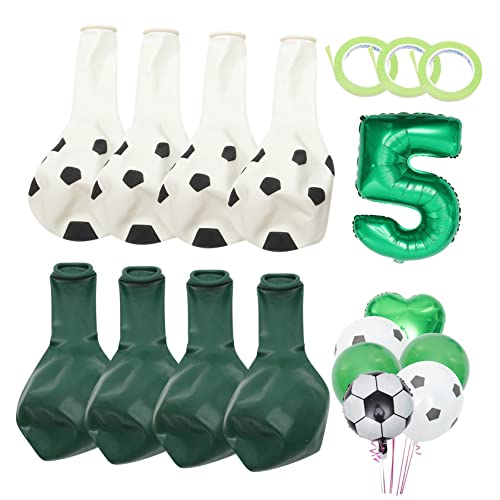 Beaupretty Fußball Ballons Set für Kindergeburtstag Aluminium Folienballons für Fußball Themenfeier Praktische Deko für Partys und Wiederverwendbar und Sicher von Beaupretty