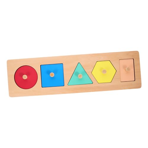 Beaupretty Geometrisches Formen Puzzle aus Holz Montessori Lernspielzeug für Kleinkinder Kreativität und Formenerkennung Sicher und Leicht für Frühe Bildung und Spielspaß von Beaupretty