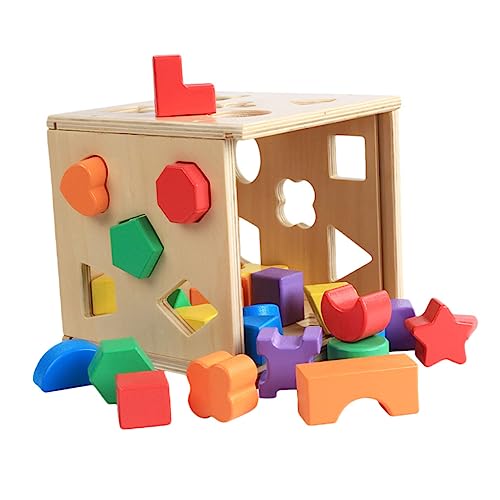 Beaupretty Geometrisches Sortierspielzeug aus Holz Kinderspielzeug Kreativität Hand Auge Koordination und Lernspaß für Kleinkinder Ab Jahr von Beaupretty