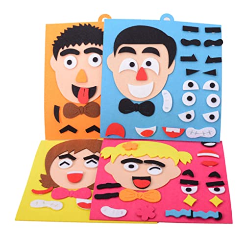 Beaupretty Gesichtsausdruck Puzzle für Veränderbare Lustige Pädagogisches DIY Lernspiel zur Frühkindlichen Entwicklung aus Weichem Fördert Kreativität und Emotionale Wahrnehmung Eltern Junge von Beaupretty