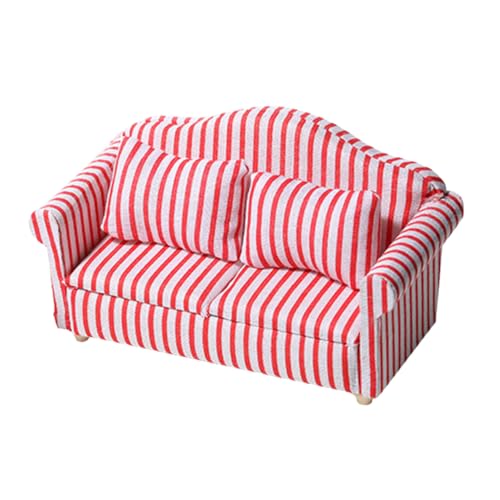 Beaupretty Gestreiftes Sofa Modell Dekoratives Puppenhaus Möbel DIY Miniatur Wohnzimmer Sofa Rot Weiß Detailreiche Handwerksdeko Geeignet für Puppenhaus Einrichtung und Sammler Beaupretty Gestreiftes Sofa Modell Dekoratives Puppenhaus Möbel DIY Miniatur Wohnzimmer Sofa Rot Weiß Detailreiche Handwerksdeko Geeignet für Puppenhaus Einrichtung und Sammler von Beaupretty