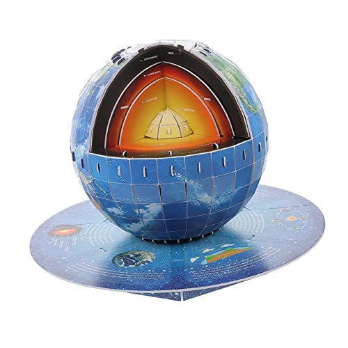 Beaupretty Globe Puzzle DIY Erdkunde Modell für Lehrreiches Geographie und Räumlichem für Kreative Bastelprojekte von Beaupretty