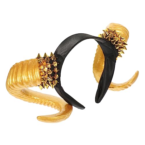 Beaupretty Goldener Schafhorn Haarreif mit Nieten Horn Kopfschmuck für Halloween Party Cosplay Diy Haarschmuck Vielseitig Einsetzbar für Karneval und Festivals Beaupretty Goldener Schafhorn Haarreif mit Nieten Horn Kopfschmuck für Halloween Party Cosplay Diy Haarschmuck Vielseitig Einsetzbar für Karneval und Festivals von Beaupretty