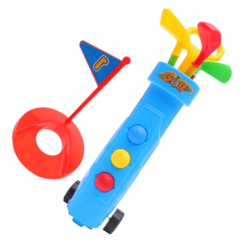 Beaupretty Golfspielzeug Großer Bunter Plastik Golfschläger mit Ball Tragbarer Mini Trolley für Drinnen und Draußen Fördert Hand Auge Koordination und Gesunden Sport für Zufällige Farbe von Beaupretty