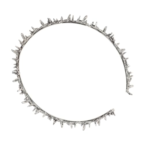 Beaupretty Gothic Dornenkrone Haarschmuck Handgefertigt Silber Halloween Party Accessoire Damen Bühnenkrone Mädchen Kostüm Zubehör von Beaupretty