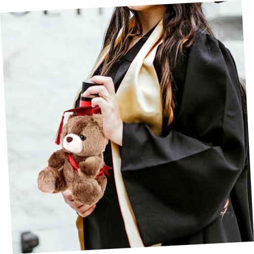 Beaupretty Graduationsbär Kuscheltier mit Doktorhut Weicher Plüschbär als Abschlussgeschenk Dekorativ für Sofa Bücherregal Auto Geschenkidee für Absolventen von Beaupretty
