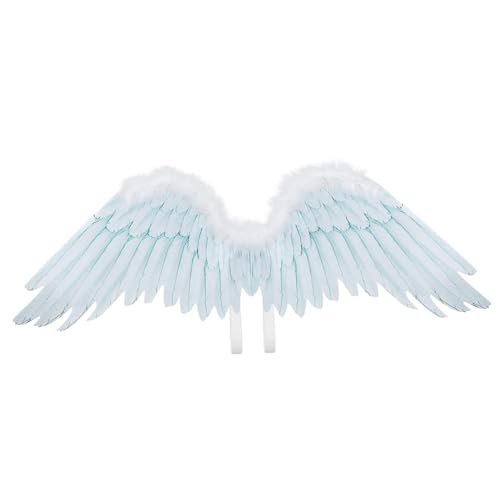 Beaupretty Große Engel Flügel für Kostüme Weiße Federflügel für Halloween Karneval Cosplay Dekoratives Bühnenzubehör für Mädchen und Damen von Beaupretty