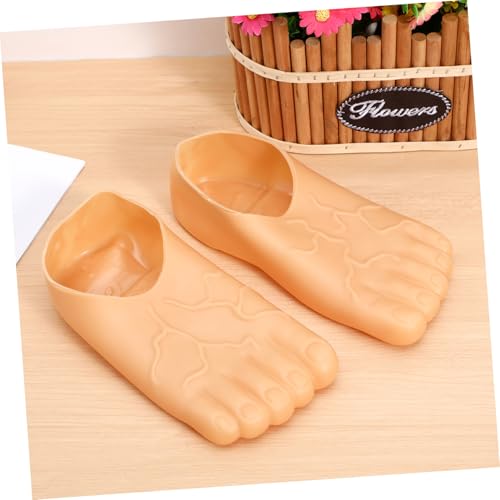 Beaupretty Große Riesenfüße Hausschuhe für Party Cosplay Kostüm Überzüge Flauschige Schuhüberzieher für Halloween Karneval und Fasching Einheitsgröße Hautfarbe Lustige von Beaupretty