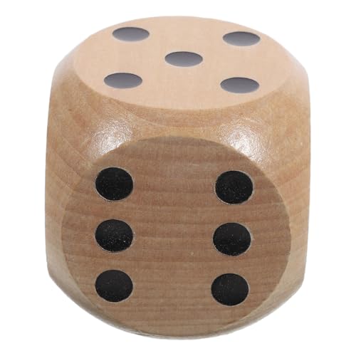 Beaupretty Großer Holz Würfel mit Abgerundeten Ecken Leicht Vielseitig als Party Deko und Requisit Natürliches Holzspiel für Erwachsene von Beaupretty