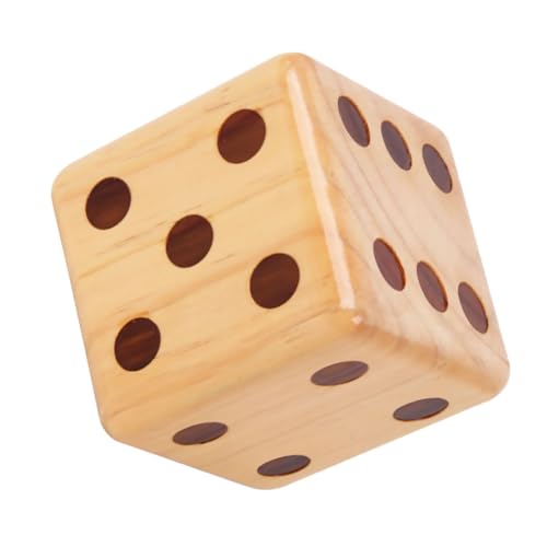 Beaupretty Großer Würfel aus Massivem Holz Naturbelassen oder Lackiert Vielseitiges Spielwürfel für Party Brettspiel Kinderbildung und Heimgebrauch von Beaupretty