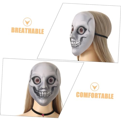 Beaupretty Gruselige Halloween-maske aus EVA mit Verstellbarem Band Scary Gesichtsdesign für Halloween-partys Haunted House Requisit Unisex Angenehm und Sicher zum Erschrecken und Feiern von Beaupretty