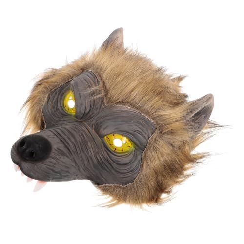 Beaupretty Gruselige Wolfsmaske Vollkopf Halloween Party Tierkostüm Requisite für Erwachsene mit Feiner Verarbeitung und Realistischem Design Beaupretty Gruselige Wolfsmaske Vollkopf Halloween Party Tierkostüm Requisite für Erwachsene mit Feiner Verarbeitung und Realistischem Design von Beaupretty