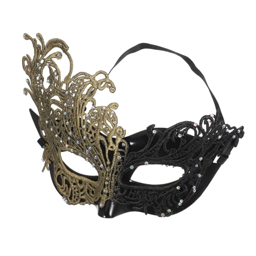 Beaupretty Halbgesichts-masquerade-maske Damen Spitze Elastischer Komfortverstellbar Für Halloween Karneval Abschlussball Party Accessoire von Beaupretty