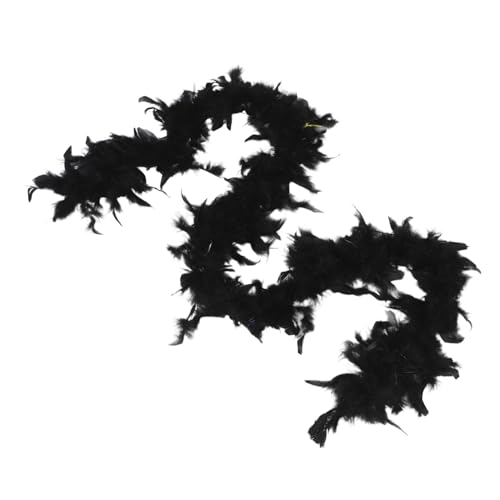 Beaupretty Halloween- Christbaumschmuck DIY Basteldekoration Kunstpelzbesatz Bastel-nähbesatz Hochzeitsdeko Zu Hause Federbesatz Nähen Mardi Gras Decor Feder-Accessoire Black Hühnerfeder von Beaupretty